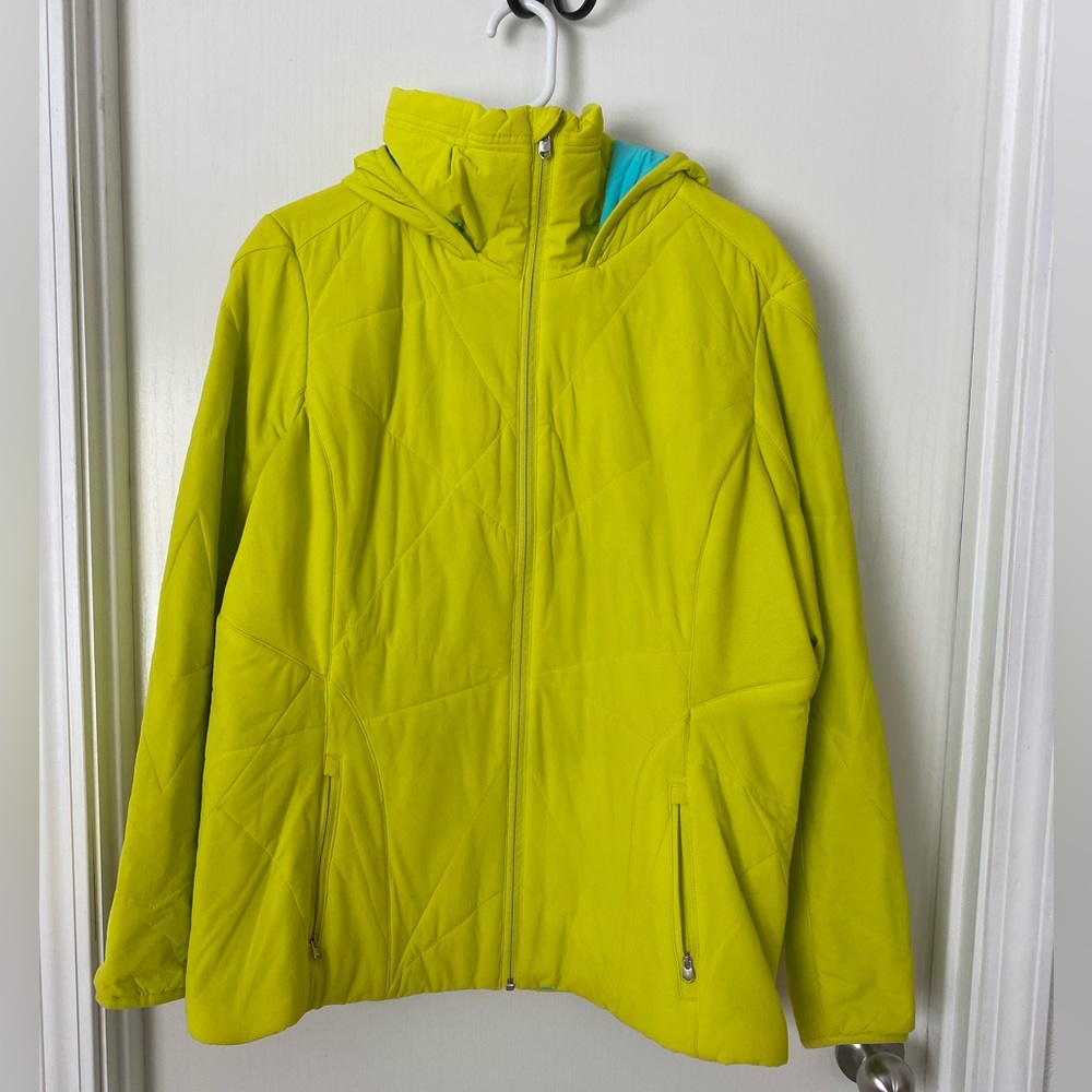 SPYDER Womens Nynja Hoody Insulator Jacket XL Acid Freeze Hooded Hoody